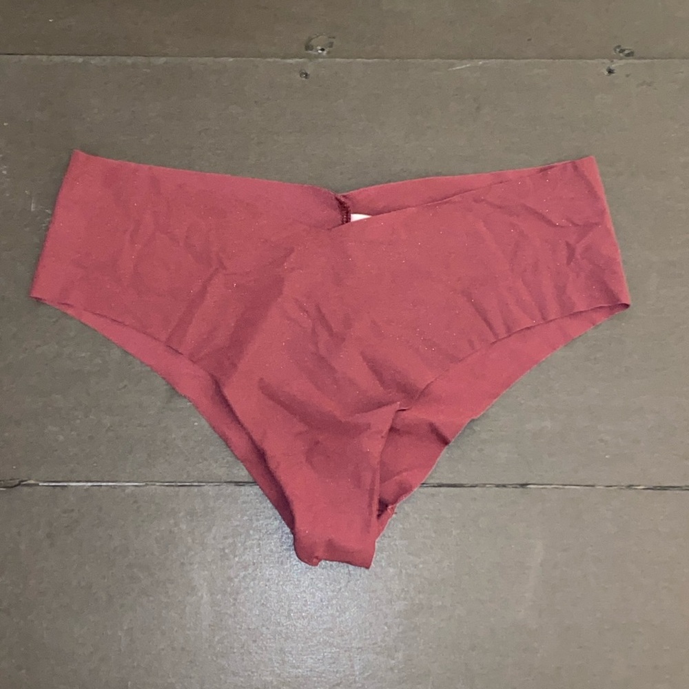 Victoria's Secret Medium Wild Rose Burgundy Cheeky Panties